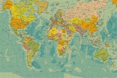 Türkçe dünya haritası duvar kağıdı